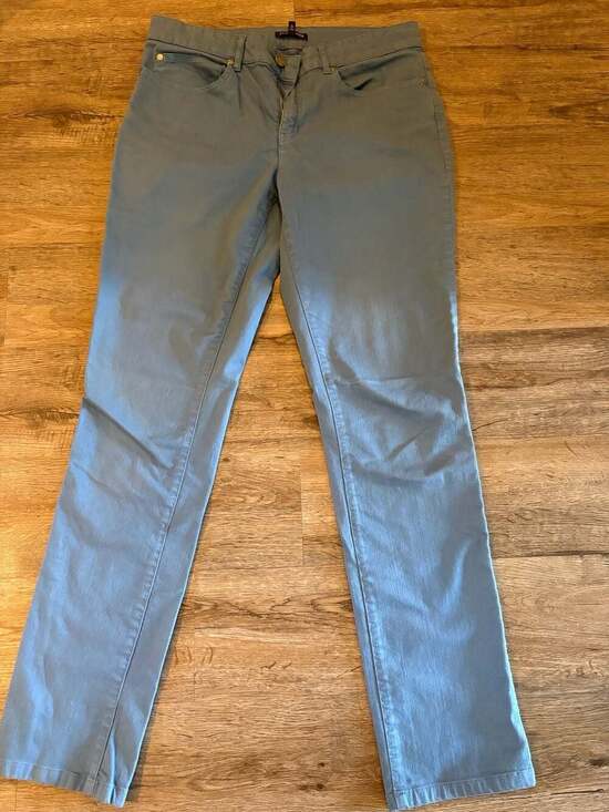 Eileen Fisher Pants - Eileen Fisher Women's Blue Slim Leg Pants Size 8
